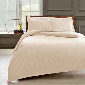 Taç Basic ranforce çift kişilik nevresim 200x220cm bej