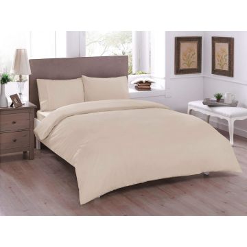 Taç Basic ranforce çift kişilik nevresim takımı 200x220cm bej