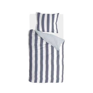Classic Stripe dekbedovertrek 135x200cm blauw