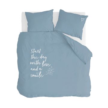 Smile with Love dekbedovertrek 240x220cm jeans blauw