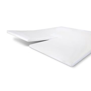 Jersey Stretch enkele splittopper hoeslaken 180x220cm wit