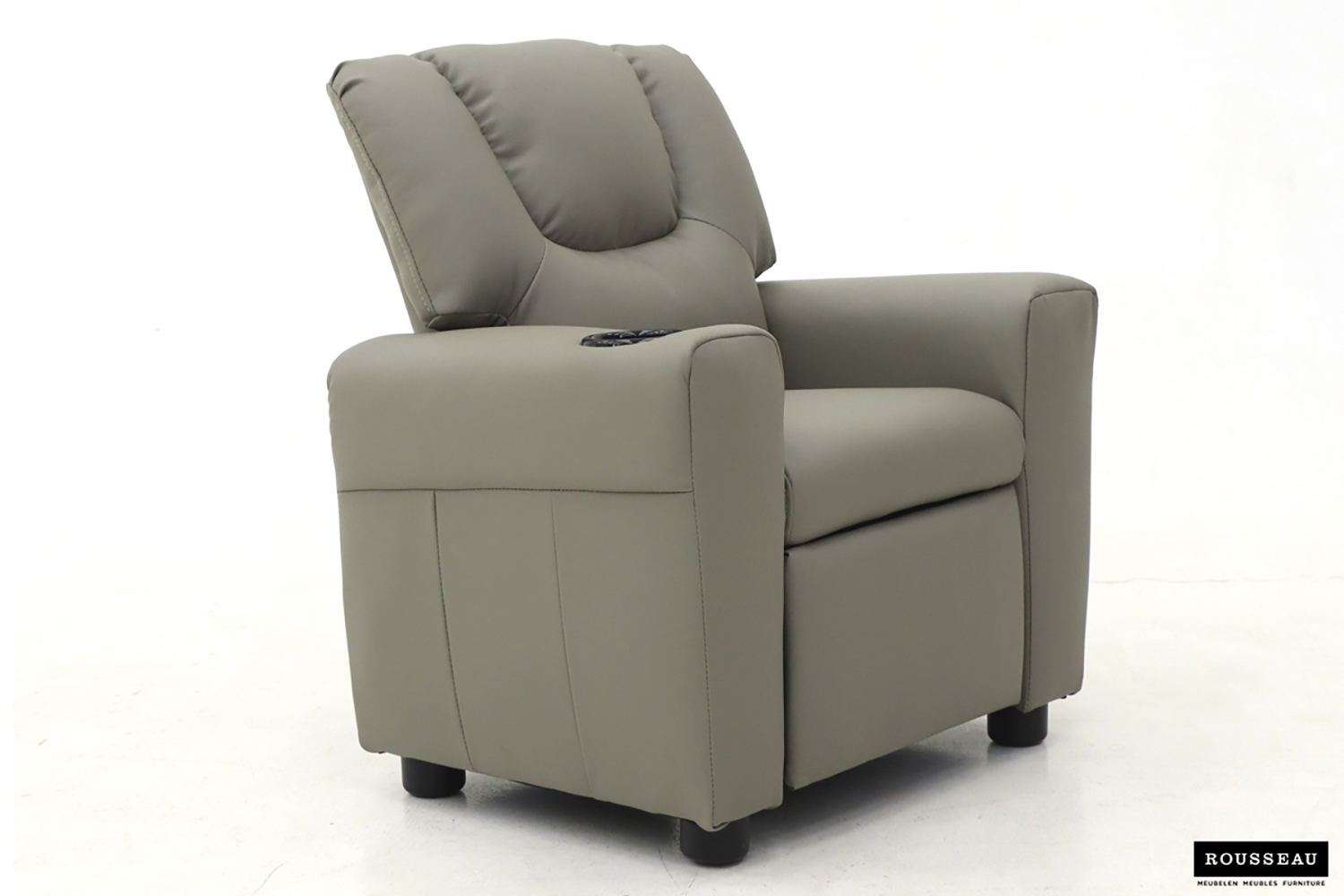 Rena Mini-Relaxfauteuil – Manueel Verstelbaar – Kunstleer – Grijs