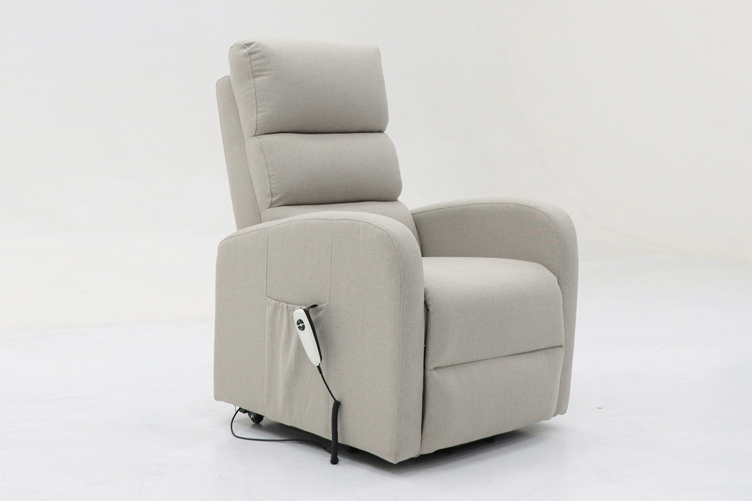 Bruma Electrische Relaxfauteuil met Lift – Stof – Lichtgrijs