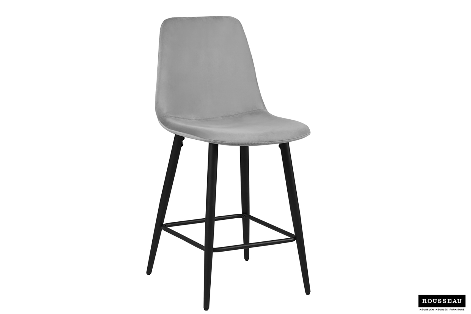 Boro Barkruk – Fluweel – Grijs