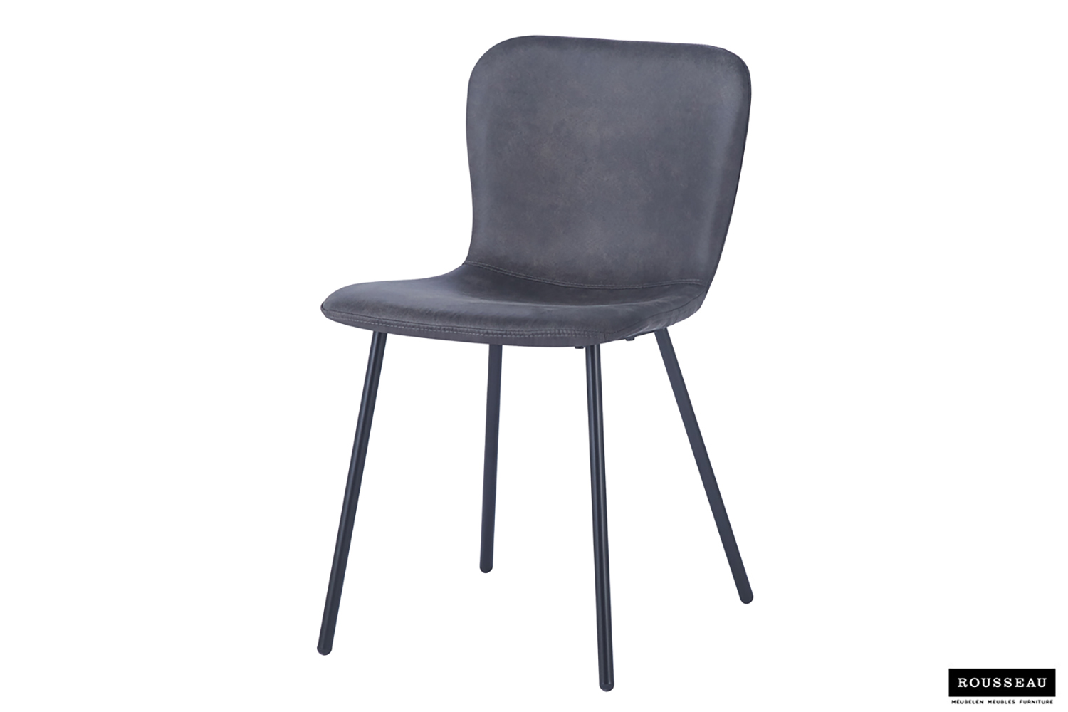 Suen Eetkamerstoel – Kunstleer – Donkergrijs