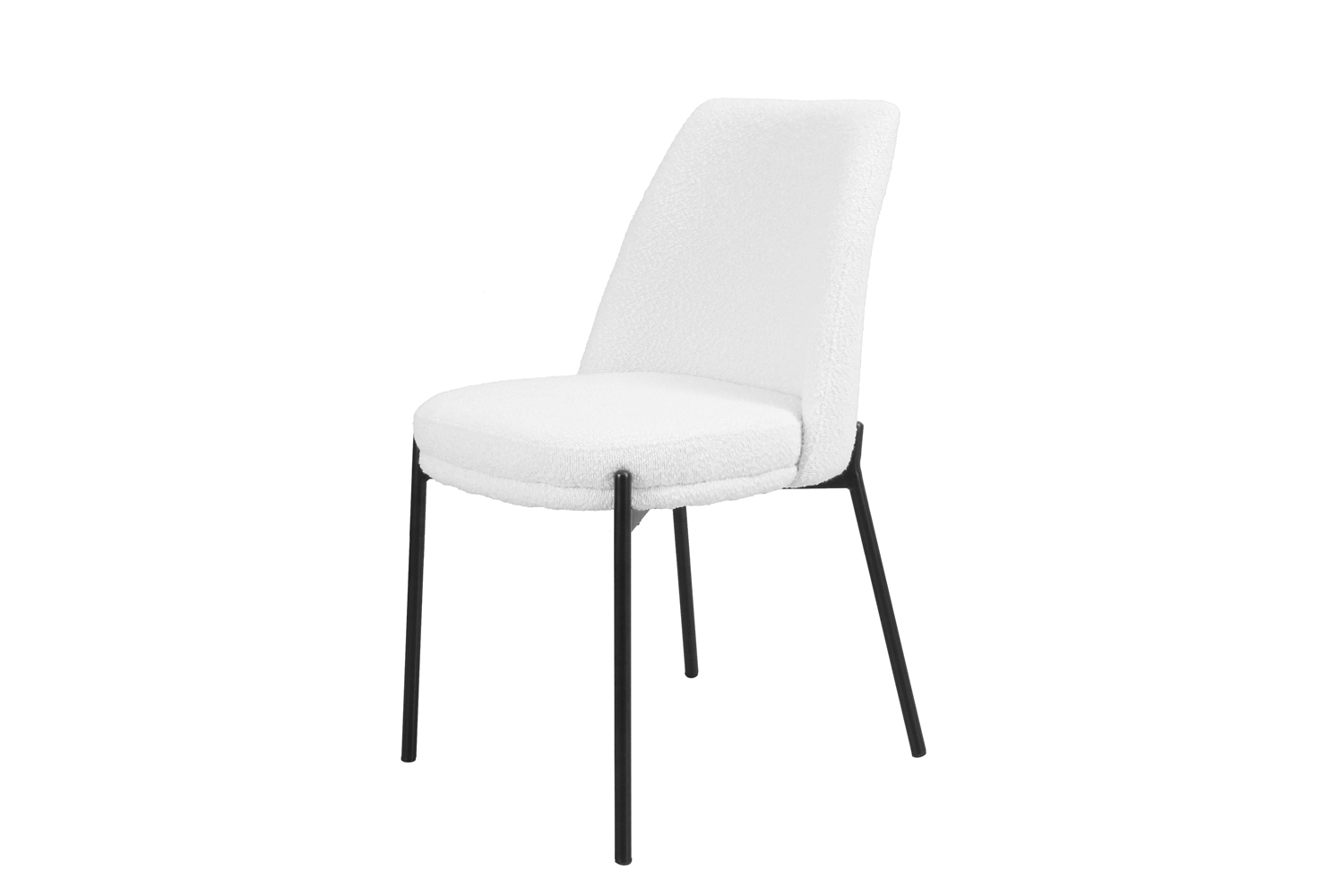 Elira Eetkamerstoel – Stof – Wit