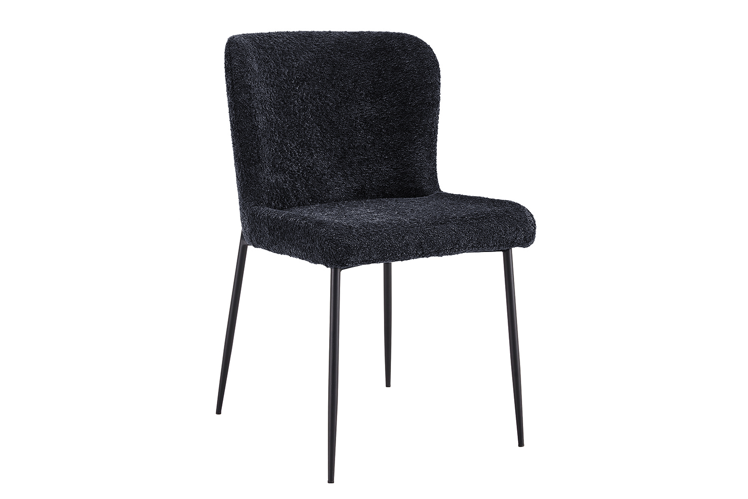 Lira Eetkamerstoel – Bouclé – Donkergrijs