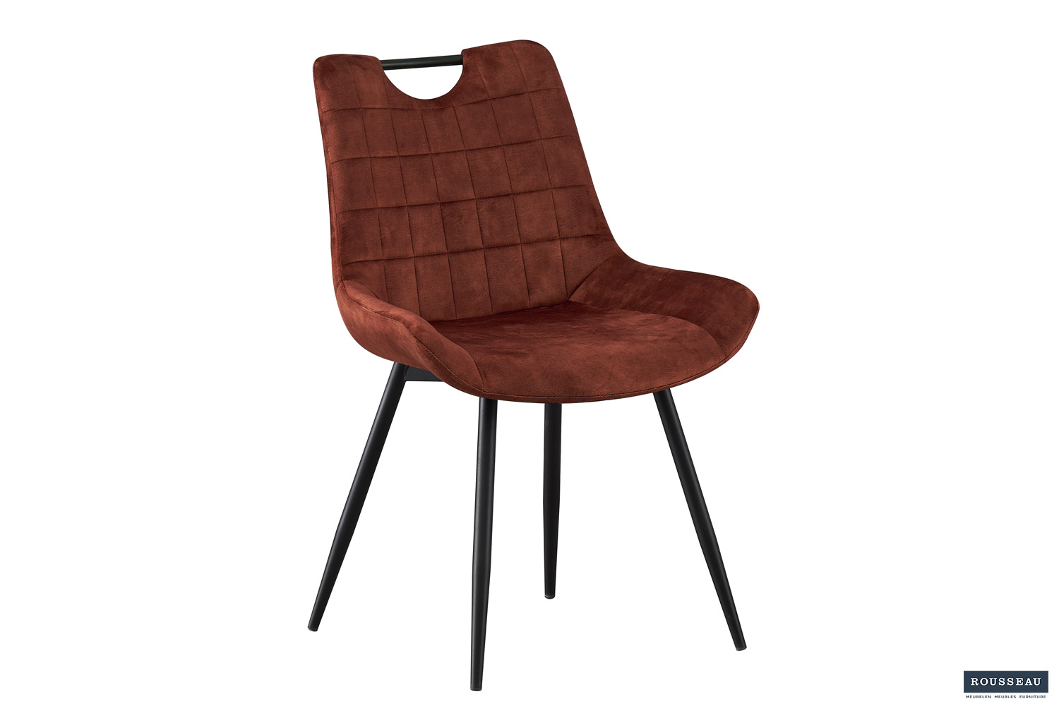 Nira Eetkamerstoel – Fluweel – Roest Bruin