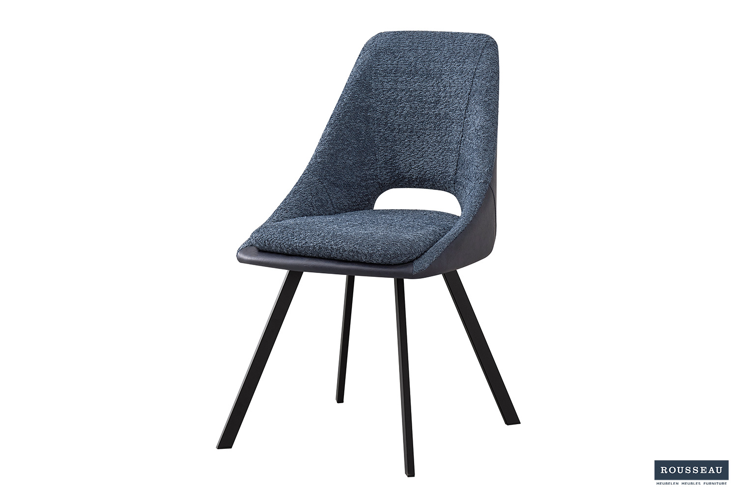 Filoa Eetkamerstoel – Bouclé – Blauw