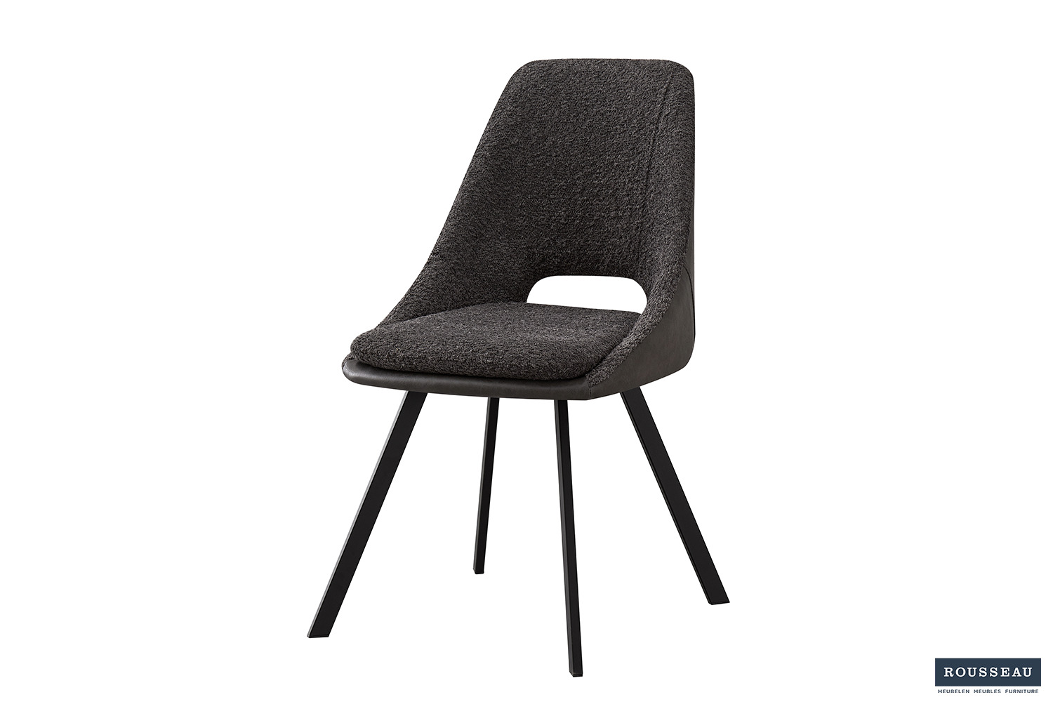 Filoa Eetkamerstoel – Bouclé – Lichtgrijs