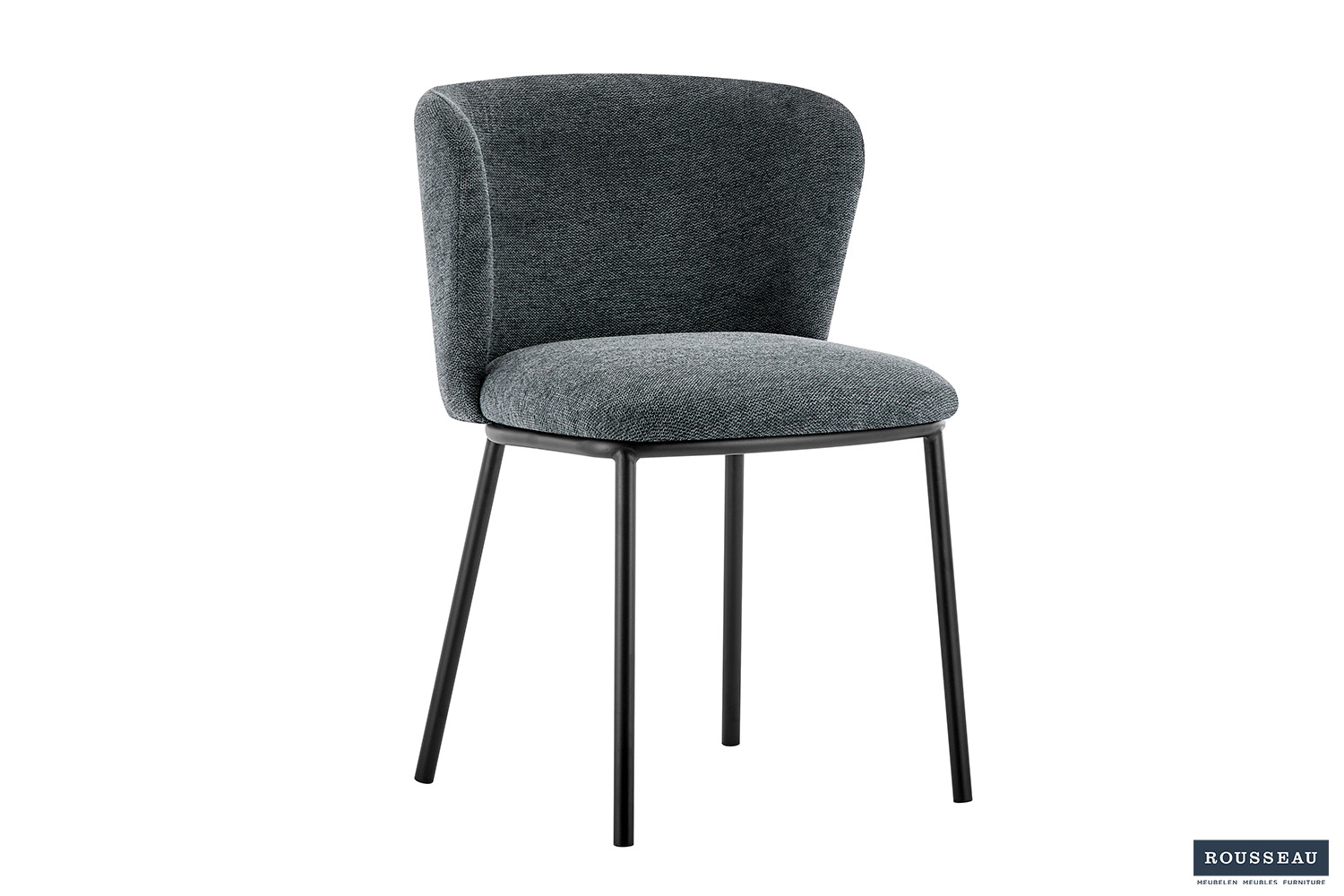 Artan Eetkamerstoel – Stof – Donkergrijs