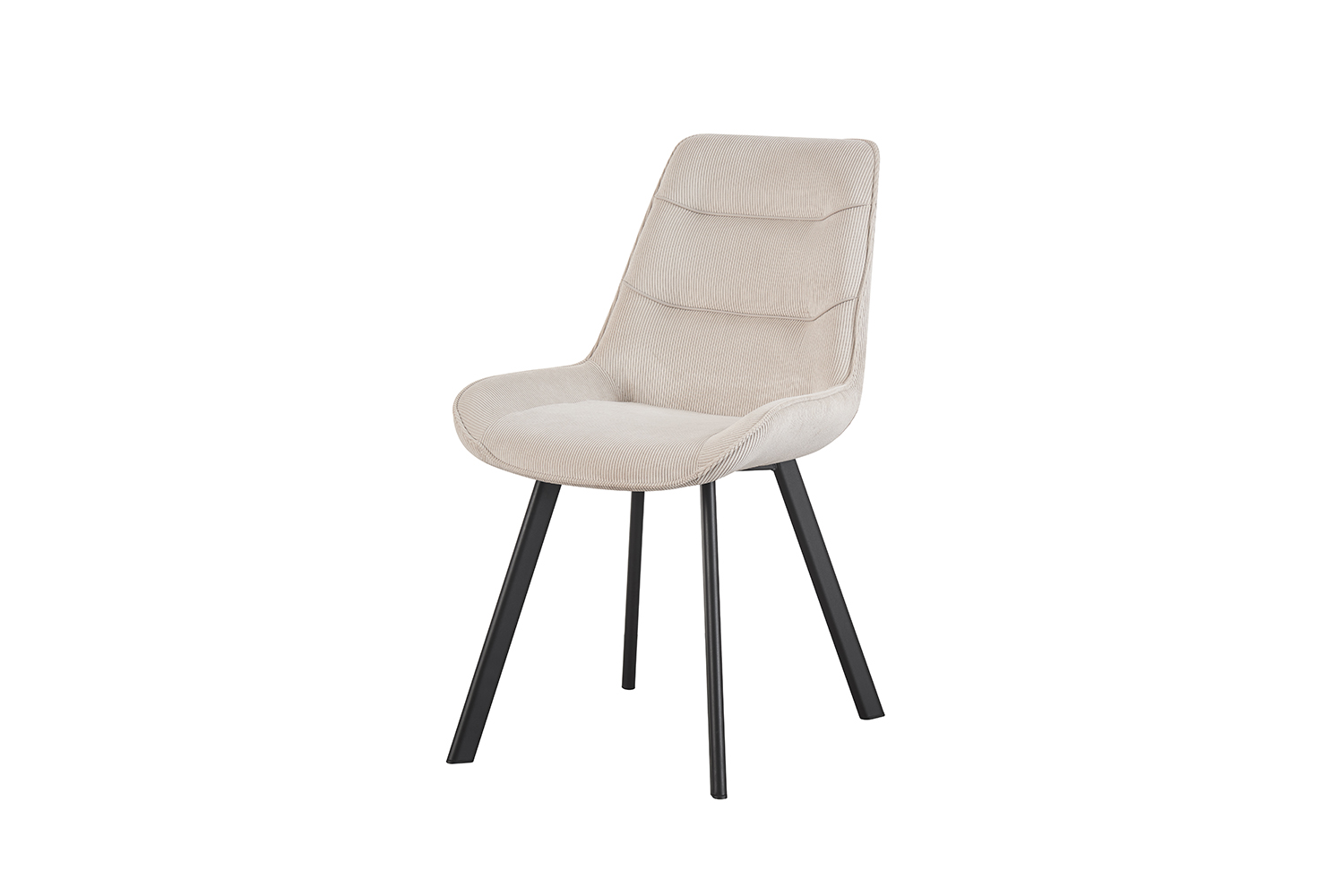 Amira Eetkamerstoel – Ribstof – Zand