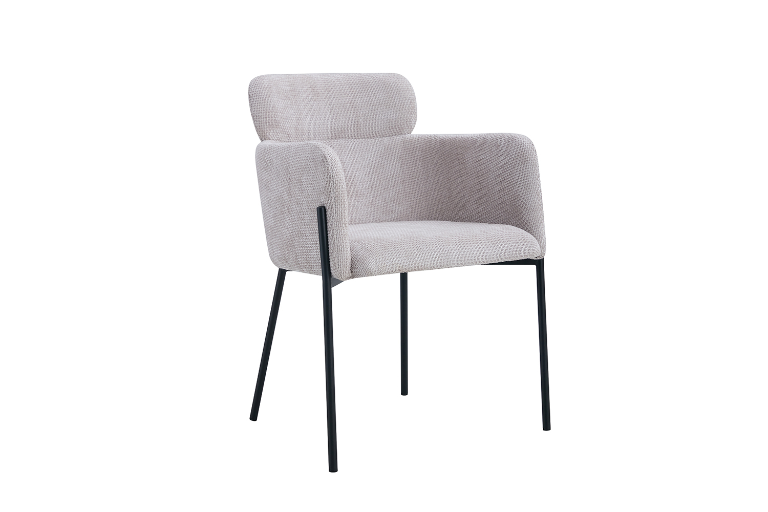 Naela Eetkamerstoel met Armleuning – Stof – Beige