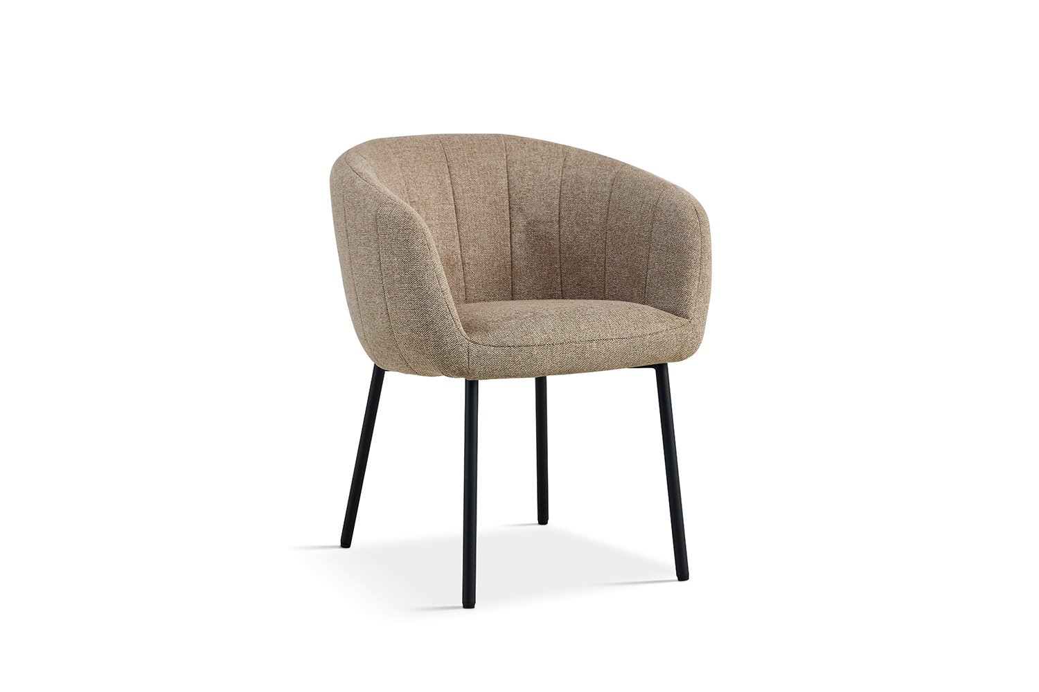 Sevra Eetkamerstoel met Armleuning – Stof – Zand