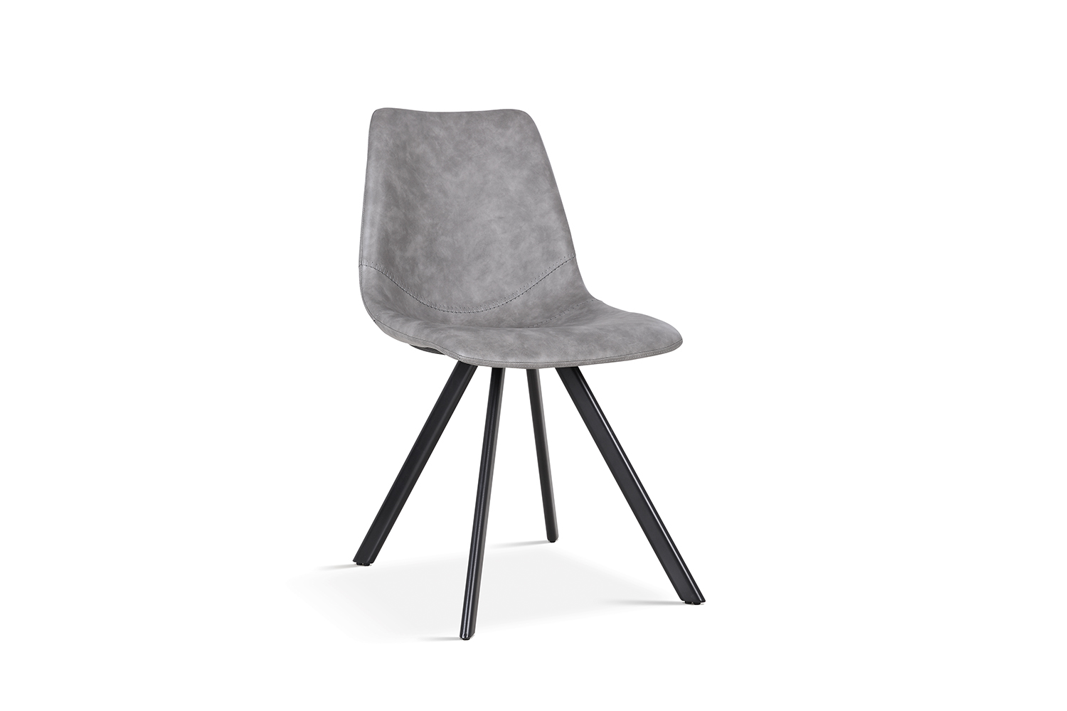 Emina Eetkamerstoel – Kunstleer – Donkergrijs