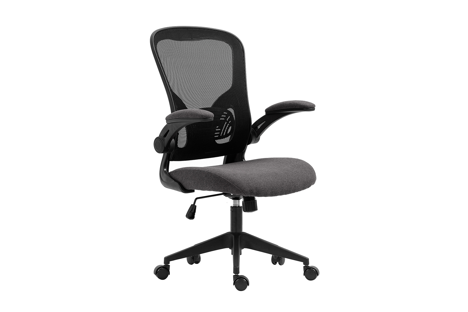 Maren Bureaustoel – Mesh Stof – Zwart/Grijs