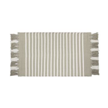 Stripes & Structure badmat 60x100cm taupe/wit