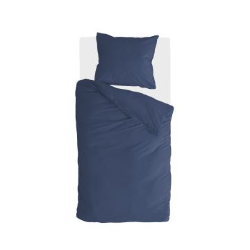 Soft Structure dekbedovertrek 135x200cm donker blauw