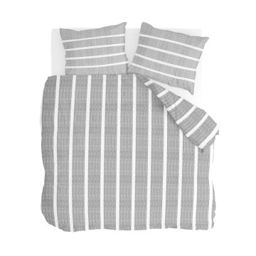 Stripe Along dekbedovertrek 200x200cm antraciet