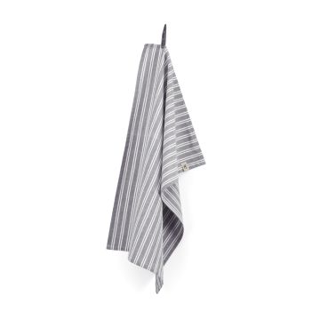Dry with Stripes theedoek 50x70cm off-black
