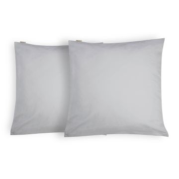 Crispy Cotton kussensloop 80x80cm grijs (2 stuks)