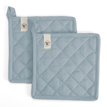 Cook and Trial pannenlap 20x20cm jeans blauw (2 stuks)