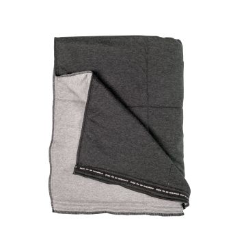 Soft Jersey plaid 130x180cm grijs/antraciet