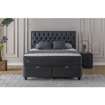 Monaco Premium opbergboxspring 160x200cm antraciet