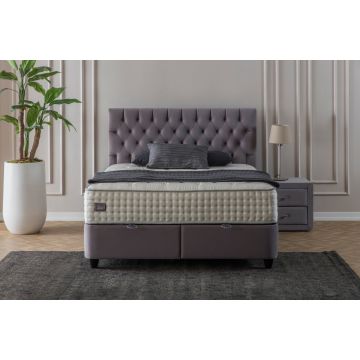 Cannes opbergboxspring 140x200cm grijs