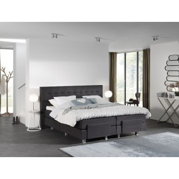 Your Home Pull elektrische boxspring 160x200cm antraciet met Hybrid topper