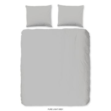 Lits-jumeaux dekbedovertrekset 240x220cm microfiber nr:0600 licht grijs