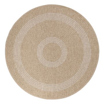 Comilla Nipu binnen- & buitenkleed rond Ø 160cm jute beige