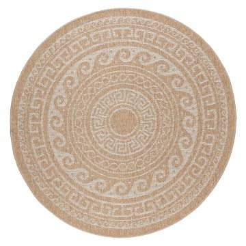 Comilla Rishi binnen- & buitenkleed rond Ø 200cm jute beige