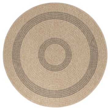 Comilla Nipu binnen- & buitenkleed rond Ø 160cm jute zwart