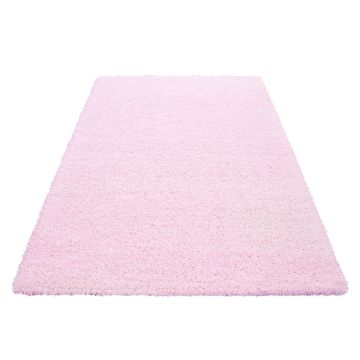 Life Shaggy vloerkleed hoogpolig loper 100x200cm roze