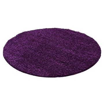 Dream Shaggy vloerkleed hoogpolig rond Ø 80cm lila