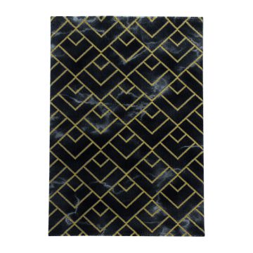 Naxos Parallel B vloerkleed laagpolig rechthoek 240x340cm goud