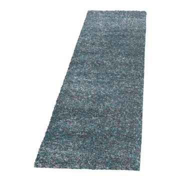 Enjoy Shaggy vloerkleed hoogpolig loper 80x250cm blauw