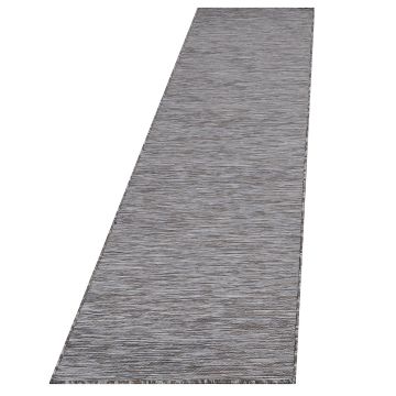 Mambo buitenkleed platgeweven loper 80x250cm taupe