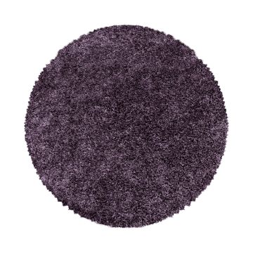 Sydney Shaggy vloerkleed hoogpolig rond Ø 200cm violet