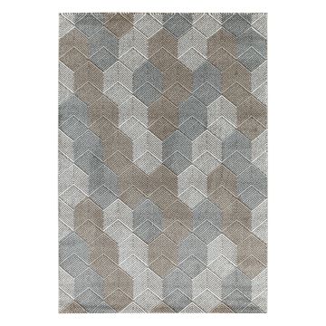 Royal Hexagon vloerkleed laagpolig loper 80x250cm beige