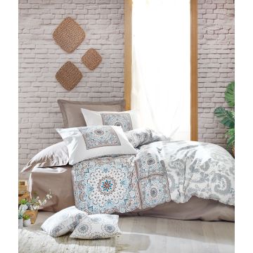 Bohem 2-persoons dekbedovertrekset 200x220cm katoen renforcé bianna beige