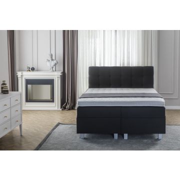 Big Storage boxspring met opbergruimte 140x200cm zwart