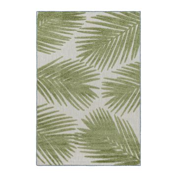 Bahama Palm buitenkleed hoog-laagpolig rechthoek 140x200cm groen