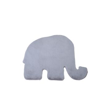 Caty Olifant effen kindervloerkleed fluffy hoogpolig 80x100cm zilver