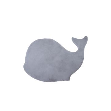 Caty Walvis effen kindervloerkleed fluffy hoogpolig 80x120cm zilver