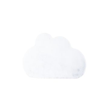 Caty Wolk effen kindervloerkleed fluffy hoogpolig 80x120cm wit