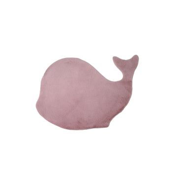 Caty Walvis effen kindervloerkleed fluffy hoogpolig 80x120cm roze