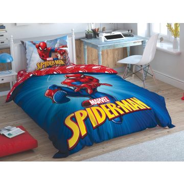 Disney Home - Spiderman Time To Move BRF 1-persoons kinder dekbedovertrekset (gelicentieerd)