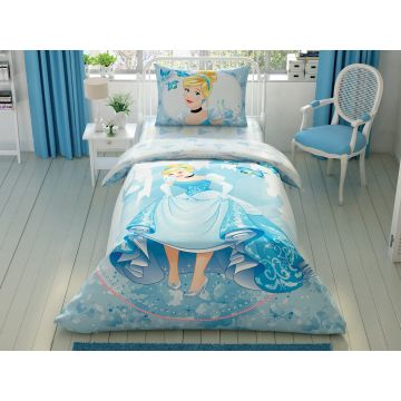 Disney Home - Cindrella Forever BRF 1-persoons kinder dekbedovertrekset (gelicentieerd)